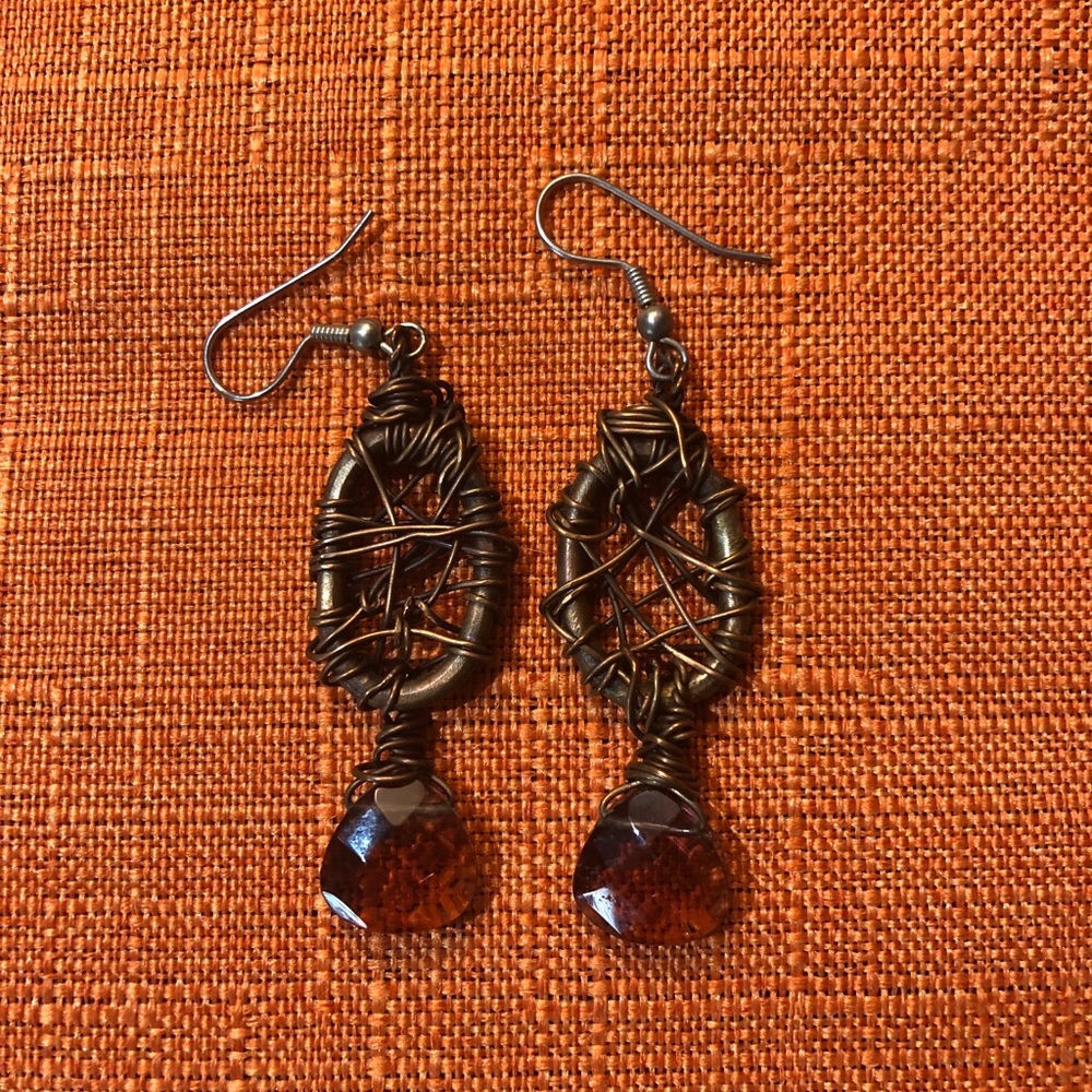 HANDMADE Earrings with Purple Amethyst Earrings